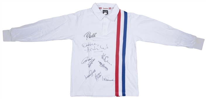 Multi-Signed "Escape to Victory" Replica Jersey Signed by 9 - Including Pele (PSA/DNA)